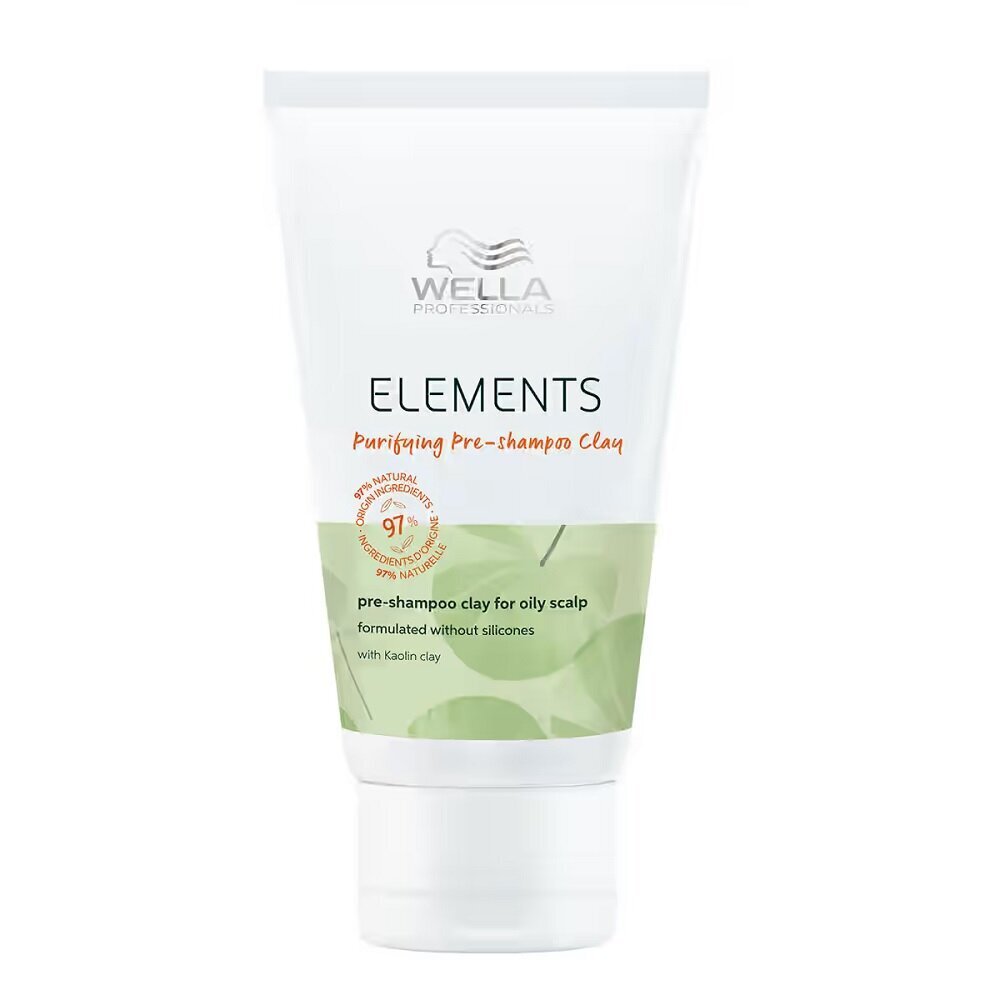 Puhdistava shampoo rasvaiselle päänahalle Wella Professionals Elements Purifying Pre-Shampoo Clay, 70 ml hinta ja tiedot | Shampoot | hobbyhall.fi