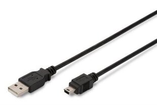 ASSMANN USB 2.0 HighSpeed kaapeli USB AM (pistoke) / miniUSB B (5pin) M (pistoke) 1,8 m bl hinta ja tiedot | Kaapelit ja adapterit | hobbyhall.fi