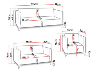 SZAFIR sohva 3 + 2 + 1 hinta ja tiedot | Sohvaryhmät | hobbyhall.fi