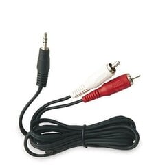 GSC (1949318) stereo 3,5 mm:n liitin 2RCA-liittimellä hinta ja tiedot | Kaapelit ja adapterit | hobbyhall.fi