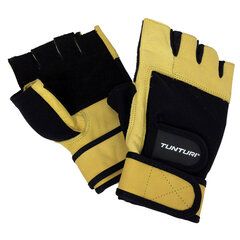 Tunturi Fitness Gloves High Impact, koko L, keltainen/musta hinta ja tiedot | Kuntosalihanskat | hobbyhall.fi