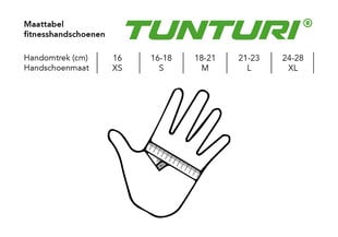 Tunturi Fitness Gloves High Impact, XL-koko, keltainen/musta hinta ja tiedot | Kuntosalihanskat | hobbyhall.fi