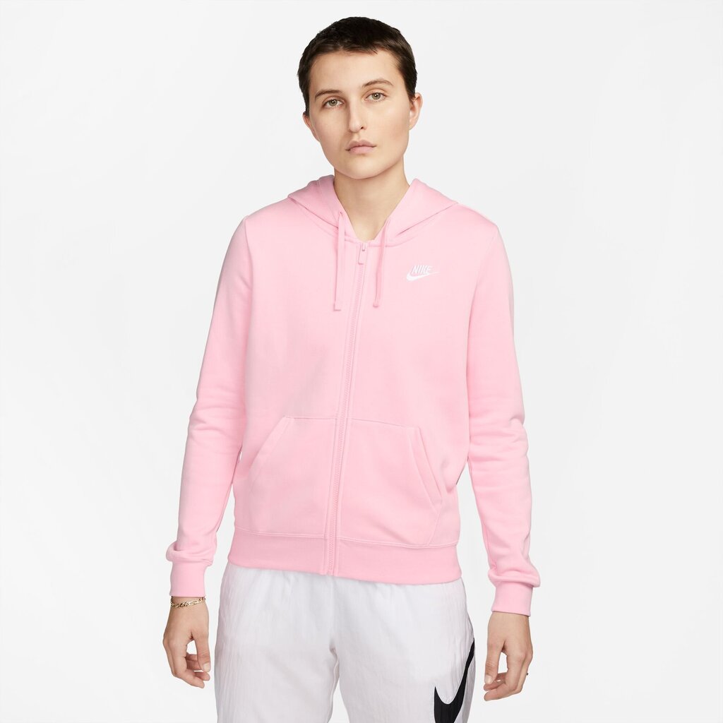 Nike naisten collegepaita NSW CLUB FLC FZ HOODIE STD, puuterivaaleanpunainen hinta ja tiedot | Naisten hupparit, collegepaidat ja villapaidat | hobbyhall.fi