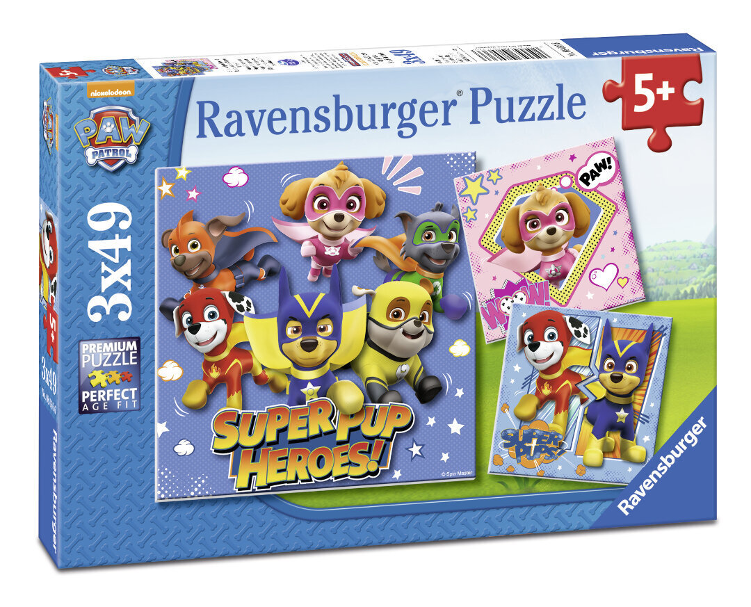 Ravensburger Ryhmä Hau -palapeli, 3 x 49 palaa hinta ja tiedot | Palapelit | hobbyhall.fi