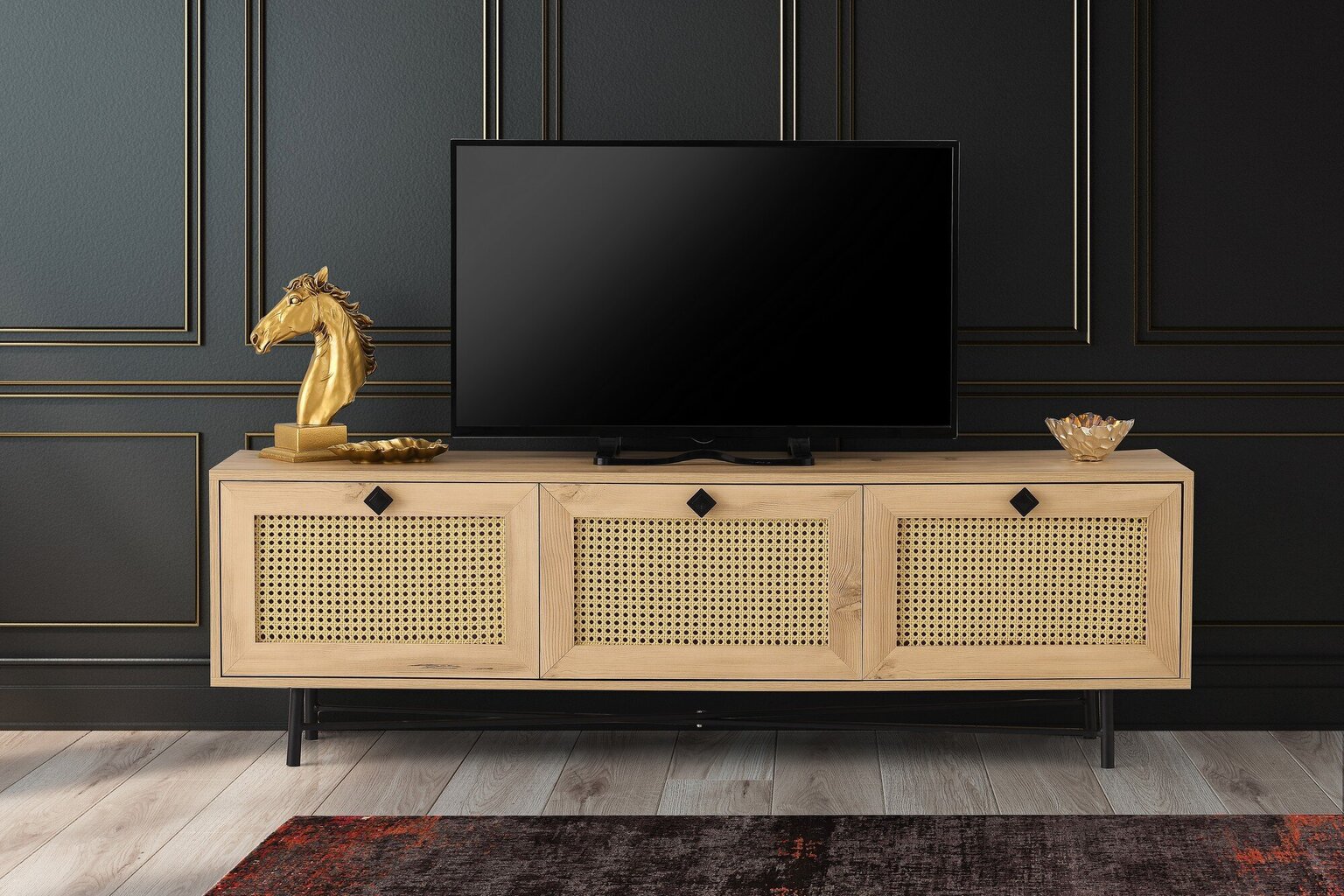 TV-pöytä Kalune Design 854(I), 180 cm, beige hinta ja tiedot | TV-tasot | hobbyhall.fi