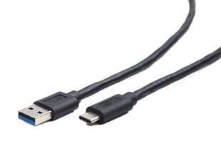 Kaapeli Gembird USB 3.0, sopii tyyppi-C (AM / CM), 1 m, musta hinta ja tiedot | Kaapelit ja adapterit | hobbyhall.fi