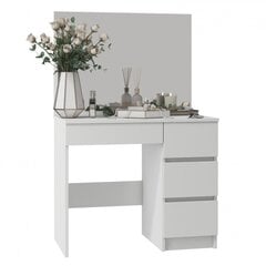 Kosmetiikkapöytä T6/SL, oikea, valkoinen hinta ja tiedot | Peilipöydät | hobbyhall.fi