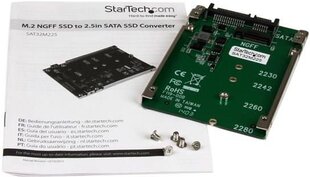 SATA-kiintolevysovitin, 2,5" tai 7 mm, Startech SAT32M225 hinta ja tiedot | Komponenttien lisätarvikkeet | hobbyhall.fi