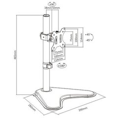 Sbox LCD-F012, Vesa 75x75 - 100x100, 13"-32" hinta ja tiedot | Näyttötelineet | hobbyhall.fi