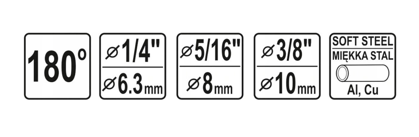 Putkien taivutustyökalu 6-10 mm YATO, YT-21840 hinta ja tiedot | Käsityökalut | hobbyhall.fi