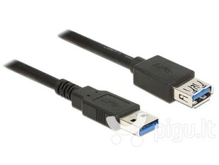 Delock jatkokaapeli USB 3.0 Type-A uros> USB 3.0 Type-A naaras 1,5 m musta hinta ja tiedot | Kaapelit ja adapterit | hobbyhall.fi