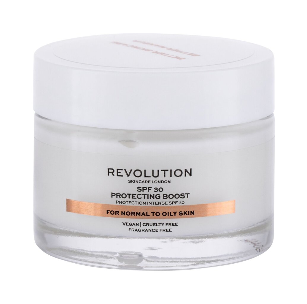 Kosteuttava kasvovoide Revolution Skincare Protecting Boost SPF30, 50 ml hinta ja tiedot | Kasvovoiteet | hobbyhall.fi