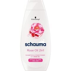 Shampoo normaaleille hiuksille Schauma Rose Oil 2in1 Shampoo ja hoitoaine, 400ml hinta ja tiedot | Shampoot | hobbyhall.fi