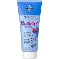 Shampoo ja pesugeeli lapsille 2in1 Blueberry Friends 4orgaaninen, 200ml hinta ja tiedot | 4Organic Hajuvedet ja kosmetiikka | hobbyhall.fi