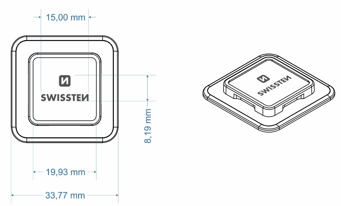 Swissten Adapter for easy Lock hinta ja tiedot | Puhelintelineet | hobbyhall.fi