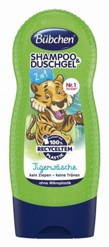 Shampoo ja suihkugeeli Bübchen Shampoo & Shower Tiger Wash, 230 ml hinta ja tiedot | Lasten ja äitiysajan kosmetiikka | hobbyhall.fi