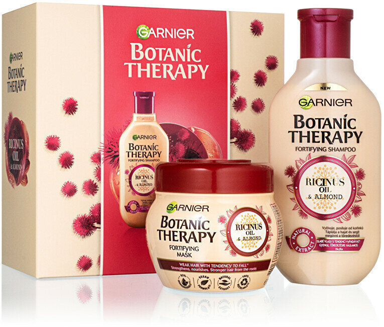 Setti Garnier Ricinus Oil & Almond: shampoo, 250 ml + hiusnaamio, 300 ml hinta ja tiedot | Shampoot | hobbyhall.fi