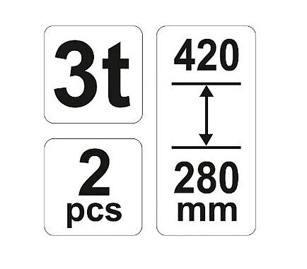 Autoteline Yato 3T, 2 kpl YT-17311 hinta ja tiedot | Käsityökalut | hobbyhall.fi