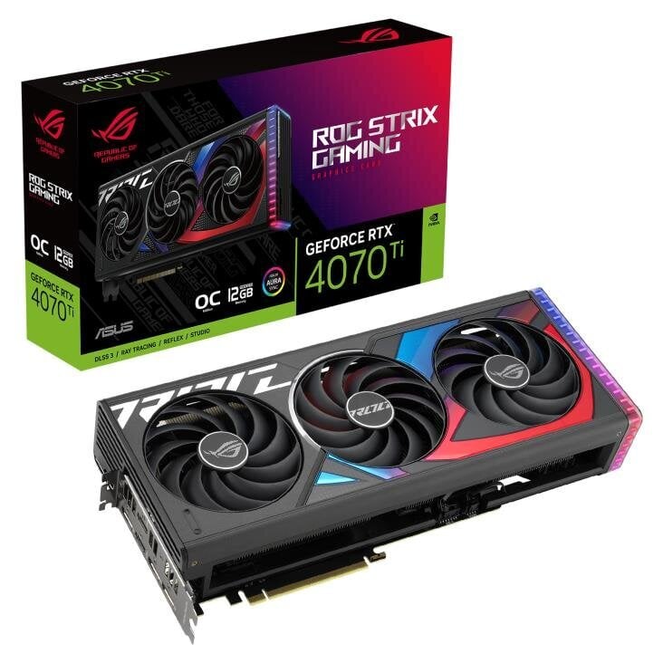 Asus VGA PCIE16 RTX4070TI 12GB/ROGSTRIX-RTX4070TI-O12G-G ASUS hinta ja tiedot | Näytönohjaimet | hobbyhall.fi