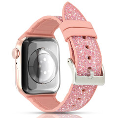 Kingxbar Crystal ranneke Apple Watchille 6/5/4/3/2 (44mm / 42mm), vaaleanpunainen hinta ja tiedot | Älykellojen ja aktiivisuusrannekkeiden lisätarvikkeet | hobbyhall.fi