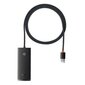 Baseus Lite Series HUB USB-A to 4xUSB-A 3.0 5Gb/s (WKQX030101) hinta ja tiedot | Adapterit | hobbyhall.fi