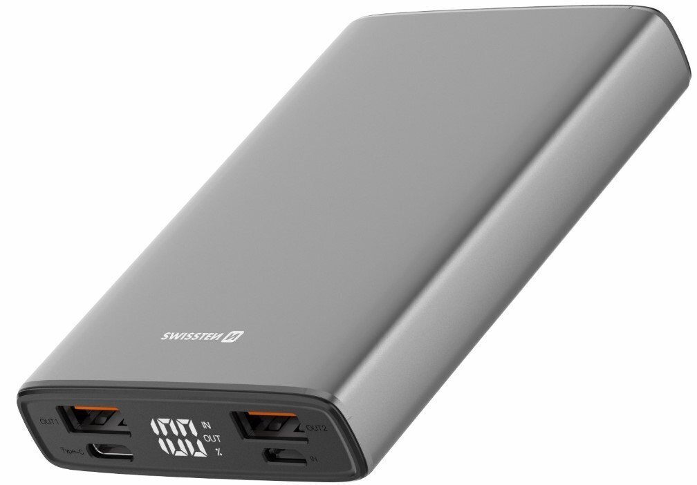 Swissten Aluminium 10000 mAh Powerbank hinta ja tiedot | Varavirtalähteet | hobbyhall.fi