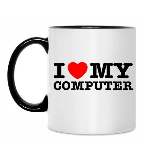 Muki “I Love My Computer” hinta ja tiedot | Hauskat mukit | hobbyhall.fi