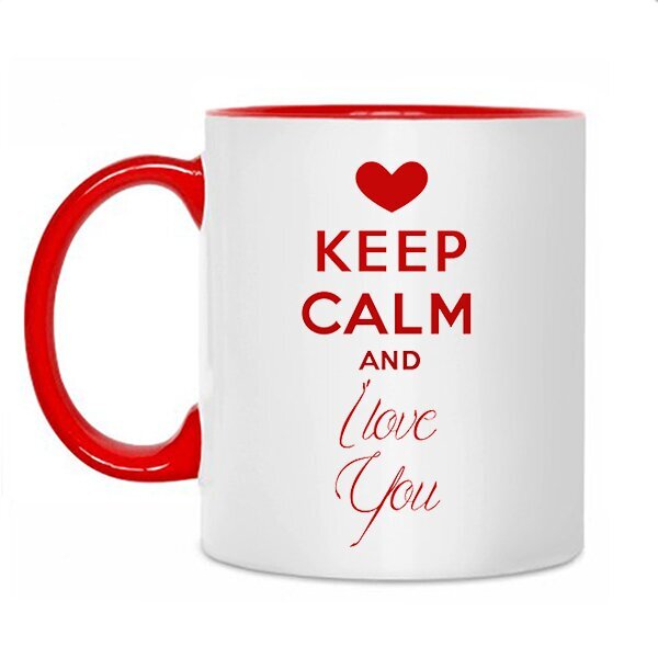 Muki KEEP Calm and I Love You hinta ja tiedot | Hauskat mukit | hobbyhall.fi