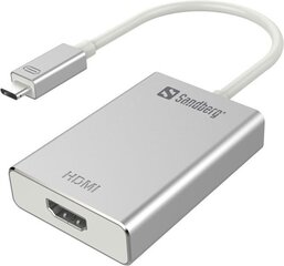 SANDBERG USB-C to HDMI Link hinta ja tiedot | Sandberg Televisiot ja lisätarvikkeet | hobbyhall.fi