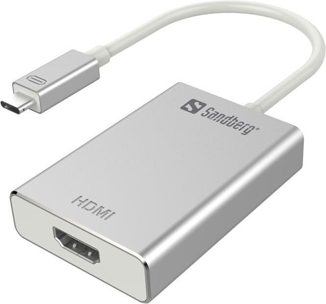 SANDBERG USB-C to HDMI Link hinta ja tiedot | Kaapelit ja adapterit | hobbyhall.fi