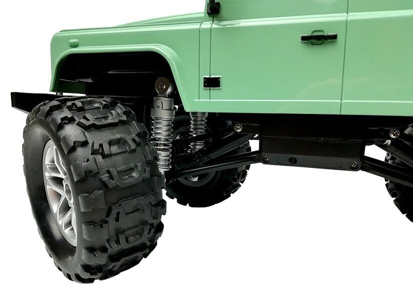 RC-auto Land Rover Defender D110 R/C Green 7,5 km/h 1:14 2,4G, vihreä hinta ja tiedot | Poikien lelut | hobbyhall.fi