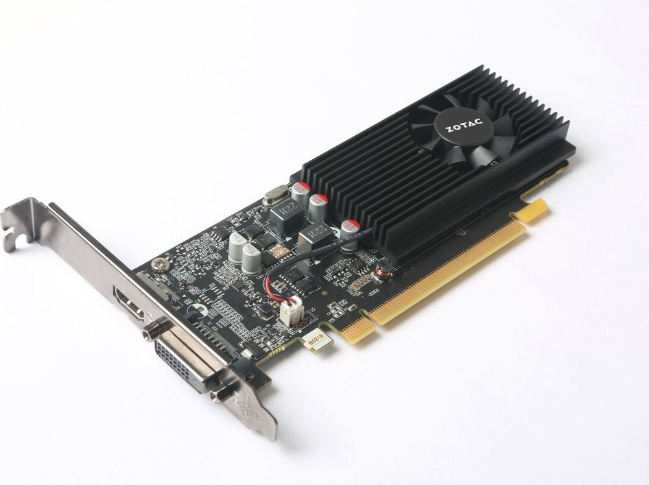 Zotac GeForce GT 1030 LP 2 Gt GDDR5 (64 bit), DVI-D, HDMI, BOX (ZT-P10300A-10L) hinta ja tiedot | Näytönohjaimet | hobbyhall.fi
