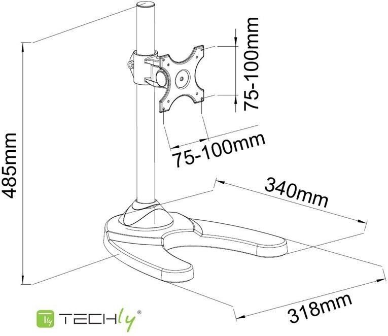 Techly LED/LCD 13-27" hinta ja tiedot | Näyttötelineet | hobbyhall.fi