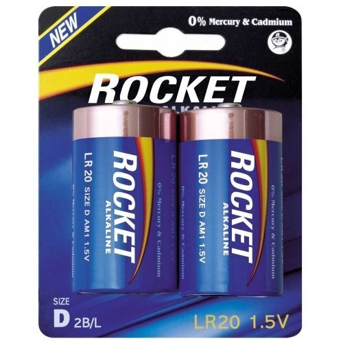 Rocket Alkaline LR20 D paristot, 2 kpl hinta ja tiedot | Paristot | hobbyhall.fi