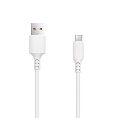 Setty cable USB - microUSB 1,0 m 3A white hinta ja tiedot | Puhelinkaapelit | hobbyhall.fi