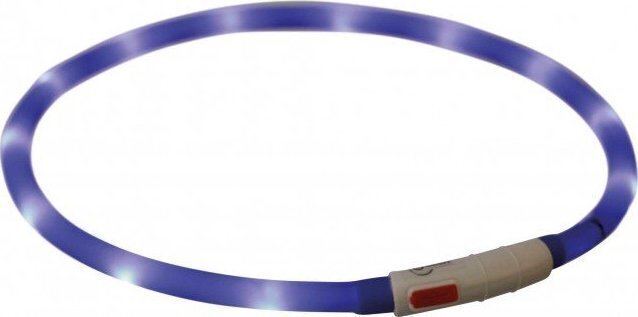 Valokaulapanta Trixie LED USB, silikoni, XS-XL 70cm/10mm, sininen hinta ja tiedot | Koiran valjaat ja kaulapannat | hobbyhall.fi
