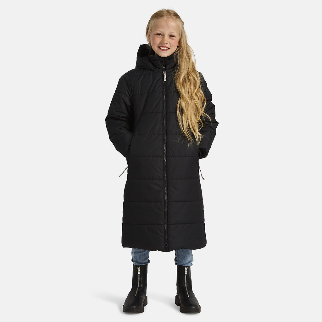 Huppa tyttöjen lämmitetty kevät-syksy-parka NINA, 100g, musta hinta ja tiedot | Tyttöjen takit | hobbyhall.fi