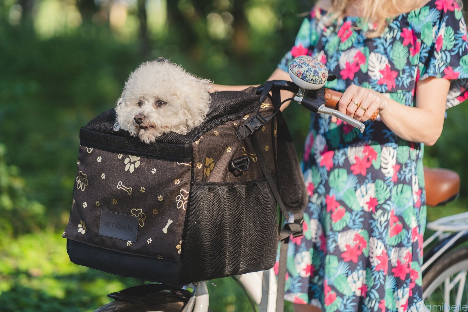 Koirankuljetusreppu Amibelle pyörään, ruskea hinta ja tiedot | Koiran matkatarvikkeet | hobbyhall.fi