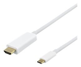 Deltaco USBC-HDMI1006-K, USB C, HDMI, 0,5 metriä hinta ja tiedot | Puhelinkaapelit | hobbyhall.fi