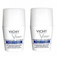 Vichy-antiperspirantti-roll-on herkälle ja aralle iholle, 50 ml, 2 kpl / pakkaus hinta ja tiedot | Deodorantit | hobbyhall.fi