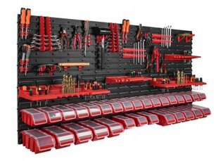 Seinä työkaluille eri hyllyillä 178x78 cm + 30 säilytyslaatikkoa hinta ja tiedot | Työkalupakit ja muu työkalujen säilytys | hobbyhall.fi