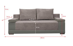 Rimini, harmaa/valkoisen värinen sohva hinta ja tiedot | Kobik Huonekalut ja sisustus | hobbyhall.fi