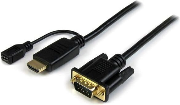 HDMI Startech HD2VGAMM10, VGA/Micro USB, 3 m hinta ja tiedot | Kaapelit ja adapterit | hobbyhall.fi