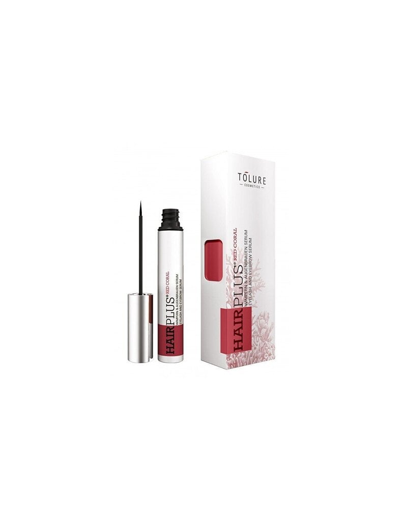 Tolure Cosmetics Vegan Hair plus Red Coral -ripsi- ja kulmaseerumi, 3 ml hinta ja tiedot | Silmämeikit | hobbyhall.fi