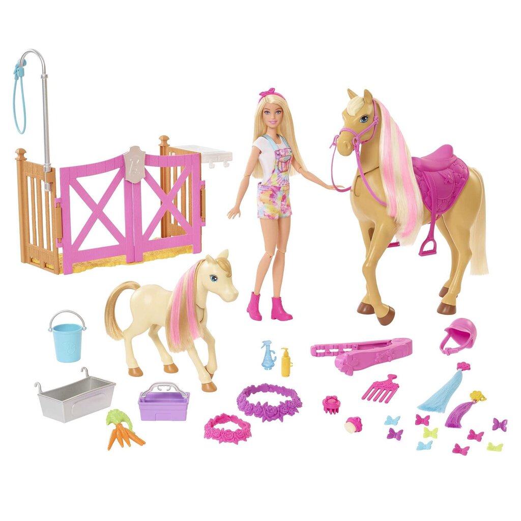 Barbie® hevosenhoitosetti GXV77 hinta ja tiedot | Tyttöjen lelut | hobbyhall.fi