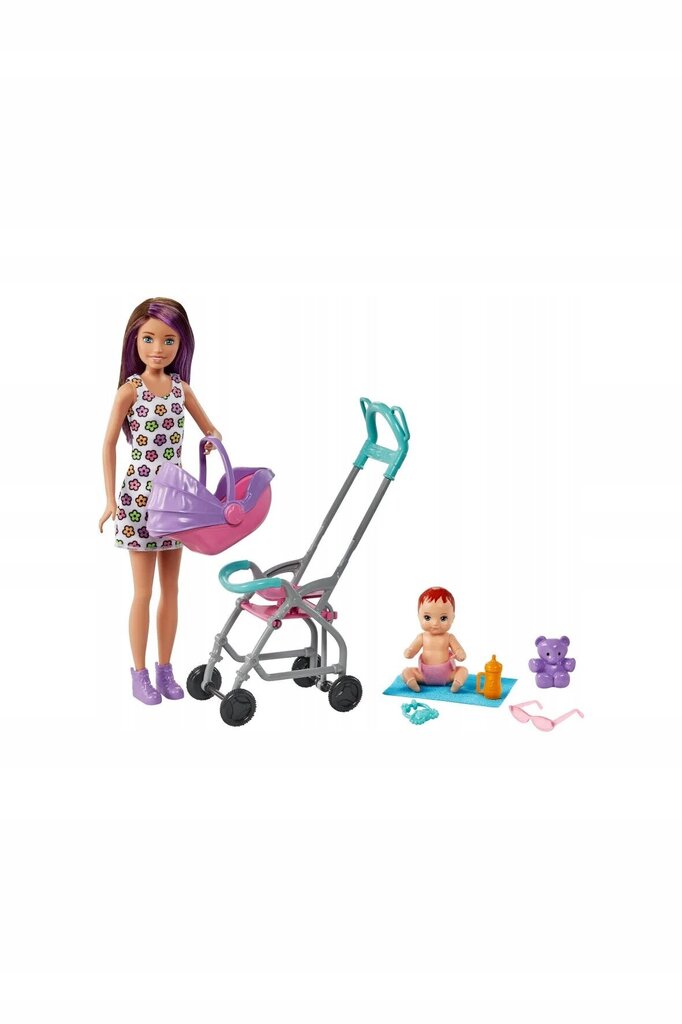 Barbie Skipper lapsenvahti ja rattaat GXT34 hinta ja tiedot | Tyttöjen lelut | hobbyhall.fi