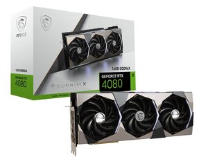 MSI GeForce RTX 4080 SUPRIM X -näytönohjain, 16GB hinta ja tiedot | Näytönohjaimet | hobbyhall.fi