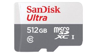SanDisk Ultra microSD 512 GB MicroSDXC -muistikortti hinta ja tiedot | Puhelimen muistikortit | hobbyhall.fi