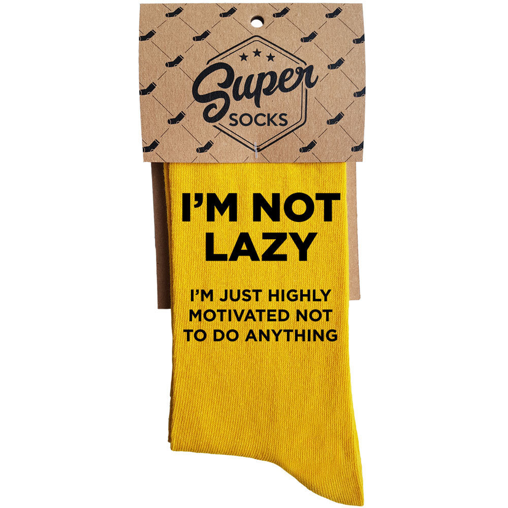 Sukat "I'm not lazy" hinta ja tiedot | Hauskat sukat | hobbyhall.fi