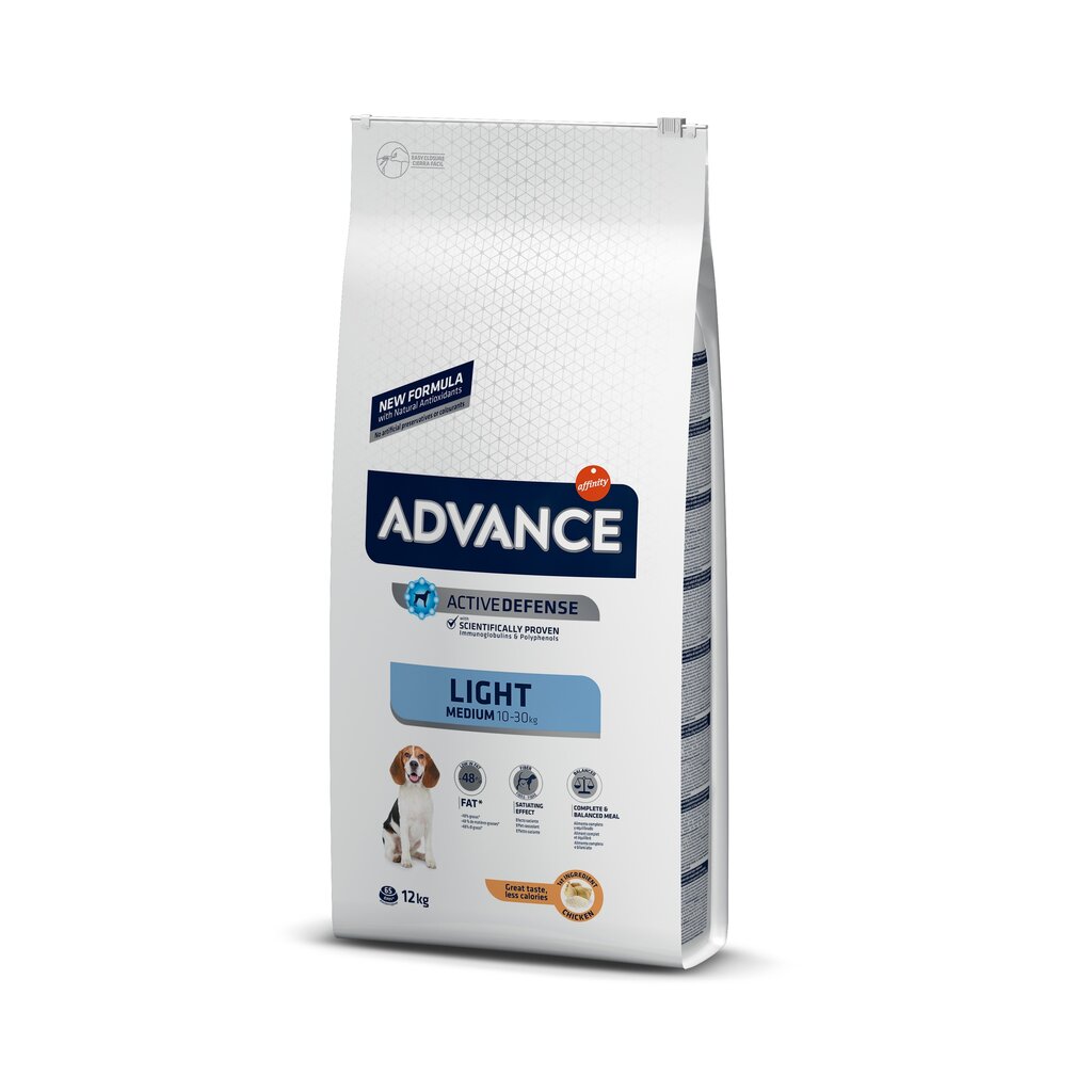 Advance Medium Light ylipainoisille, 12 kg hinta ja tiedot | Koiran kuivaruoka | hobbyhall.fi